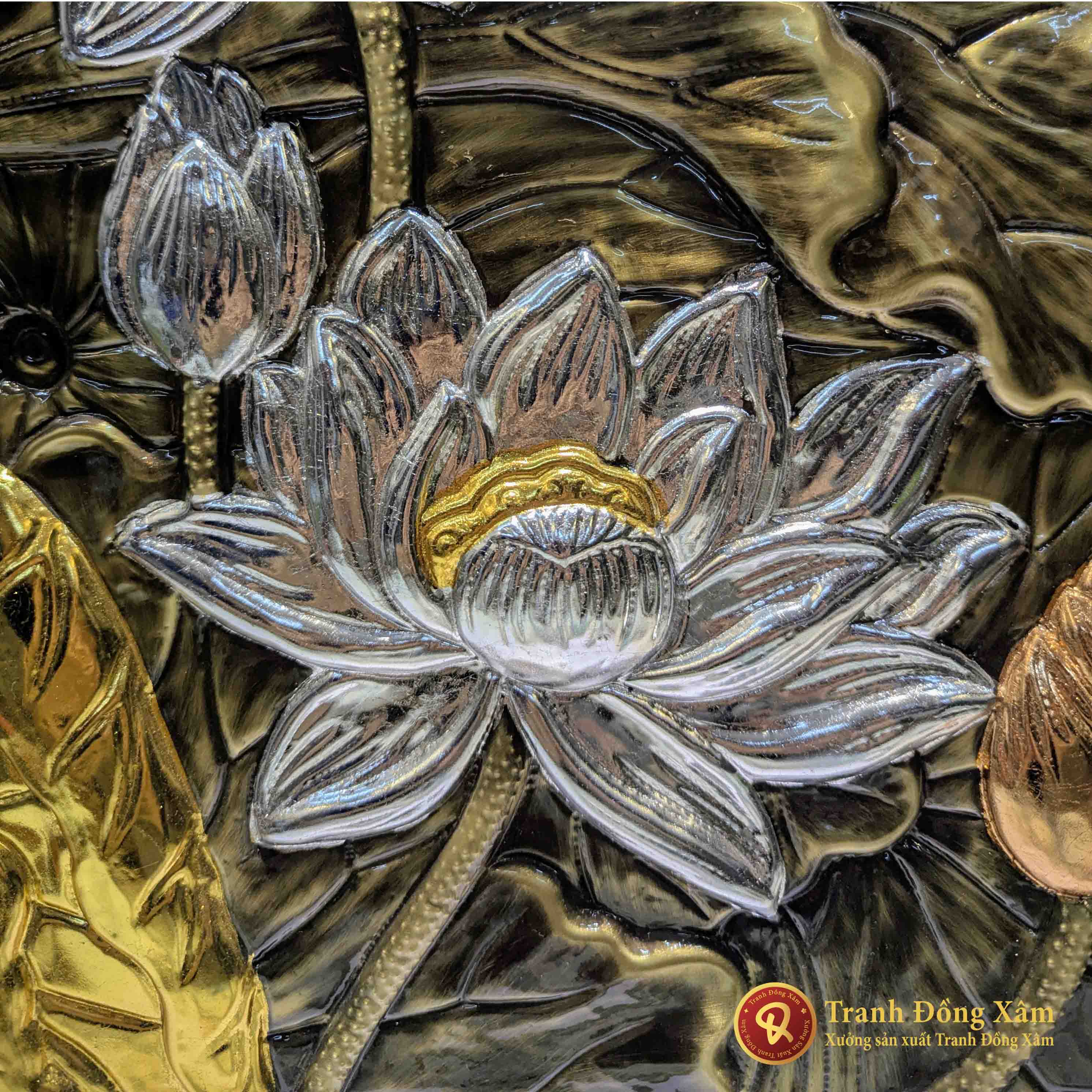 quà tặng hoa sen điểm bạc