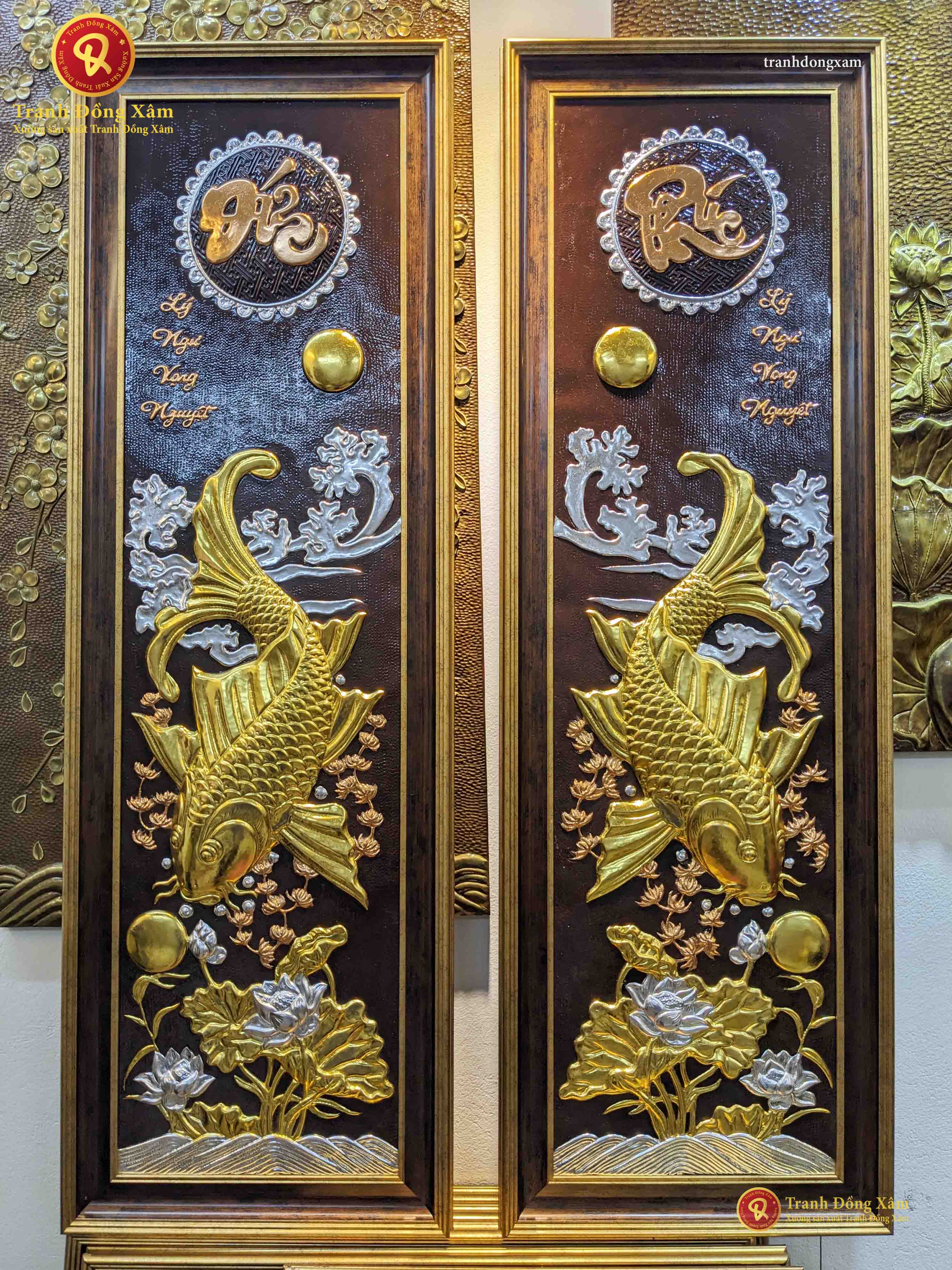 tranh đồng lý ngư vọng nguyệt