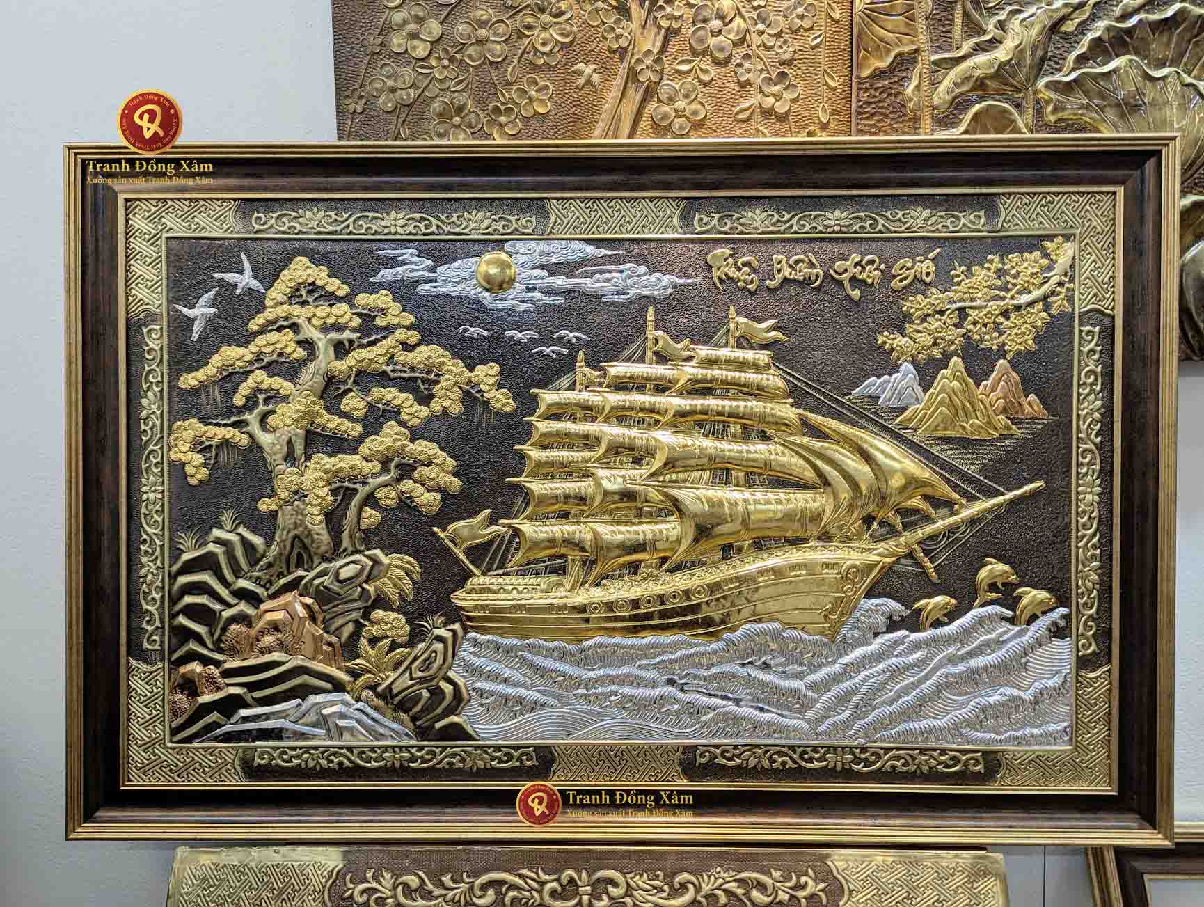 quà tặng thuận buồm xuôi gió dát vàng