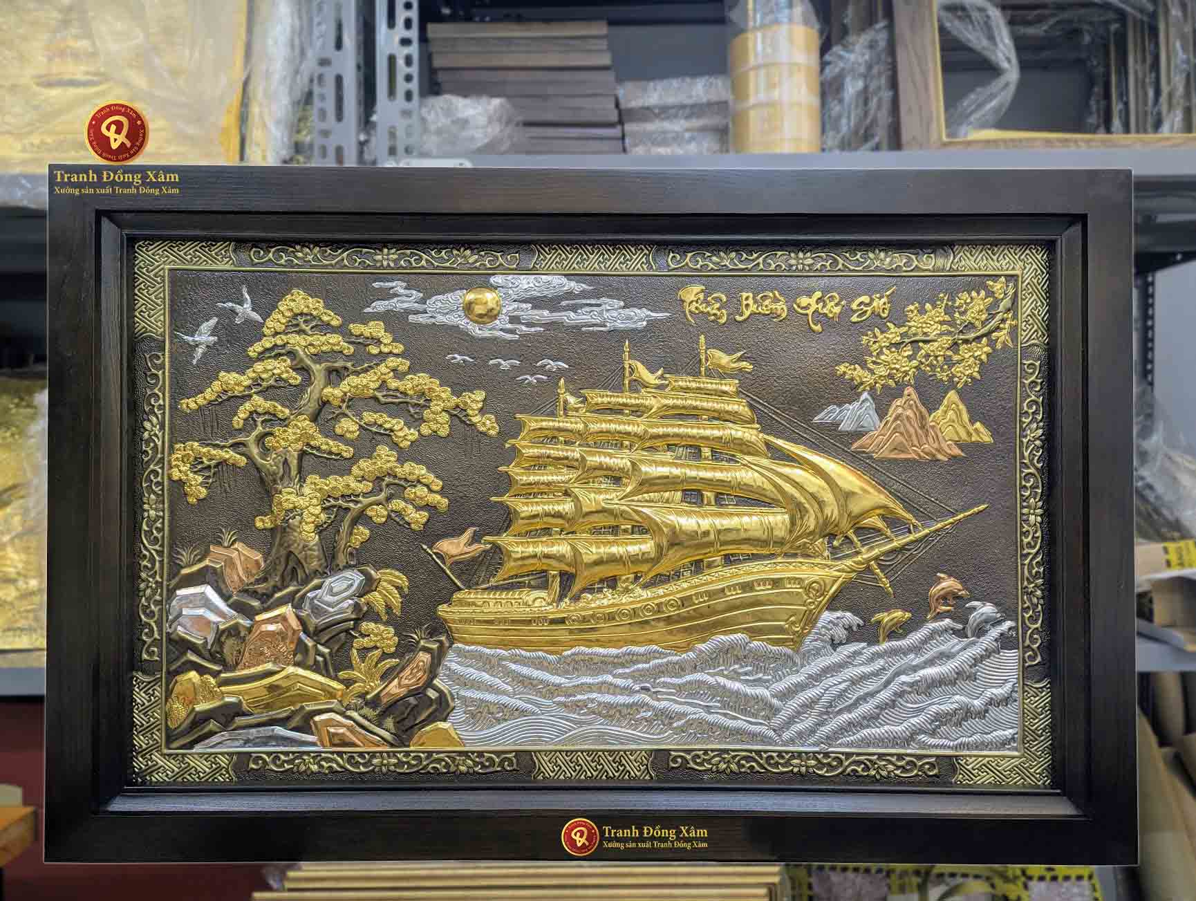 quà tặng thuận buồm xuôi gió mạ dát vàng